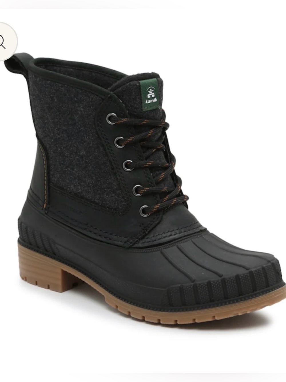 Kamik Women's Sienna Mid waterproof duck boots in black Womens Size 8